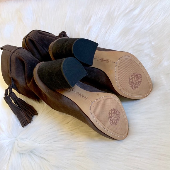 Vince Camuto Suede Fermel Slouch Tassel Boots - Picture 7 of 8